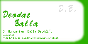 deodat balla business card